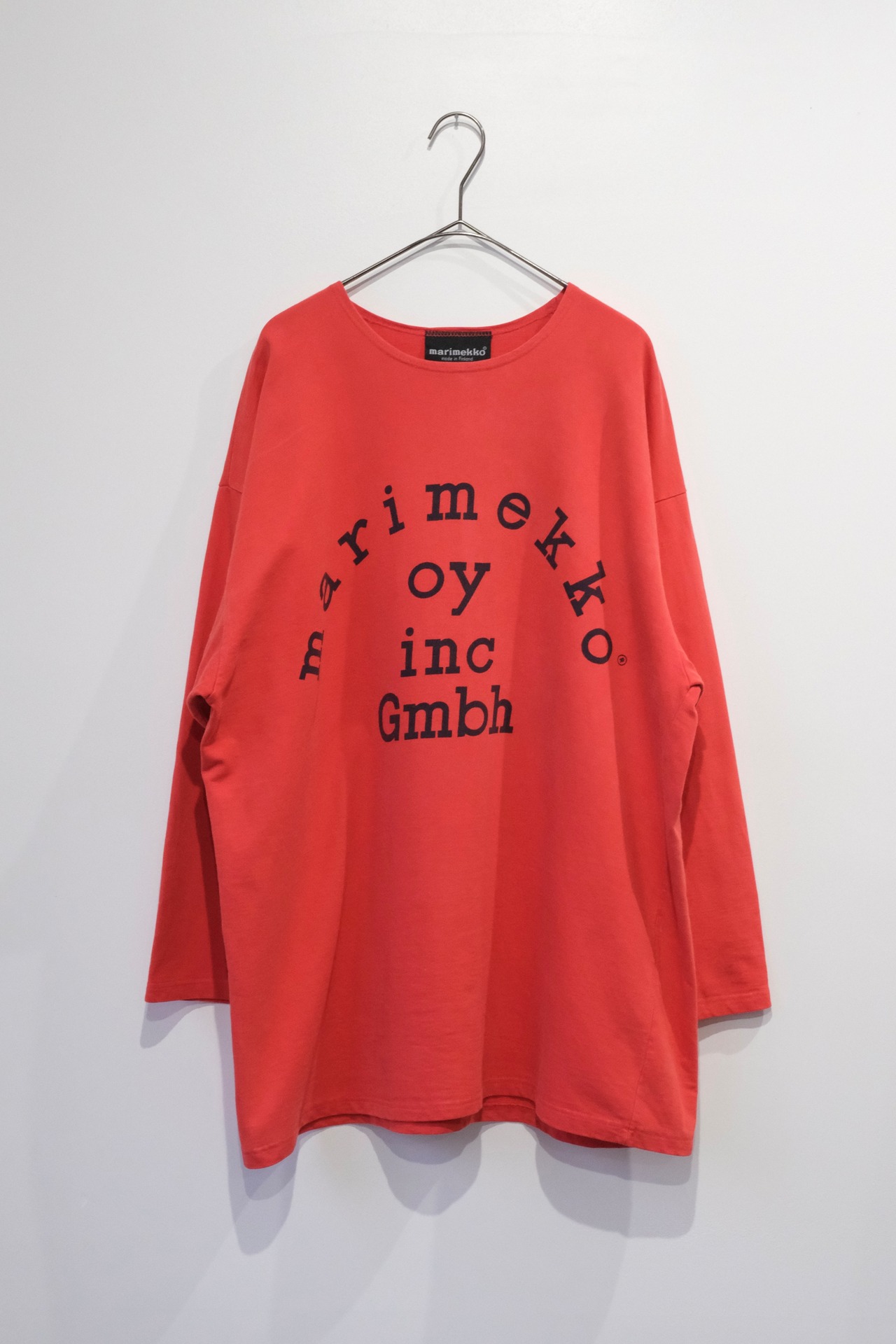 Marimekko red arch logo heavy cotton top