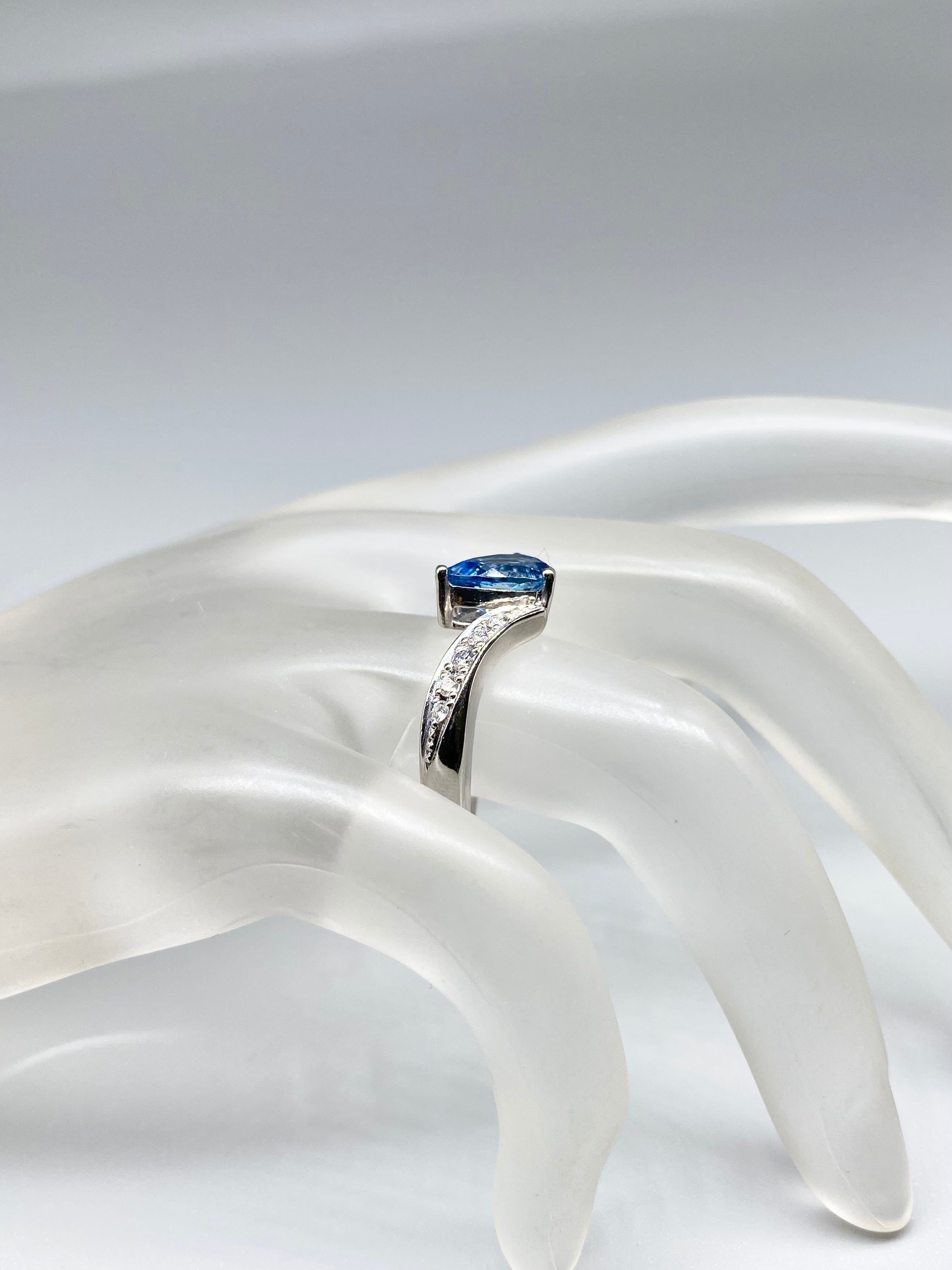 サンタマリア アクアマリン 1.19/ダイヤ 計0.08 Pt900 リング