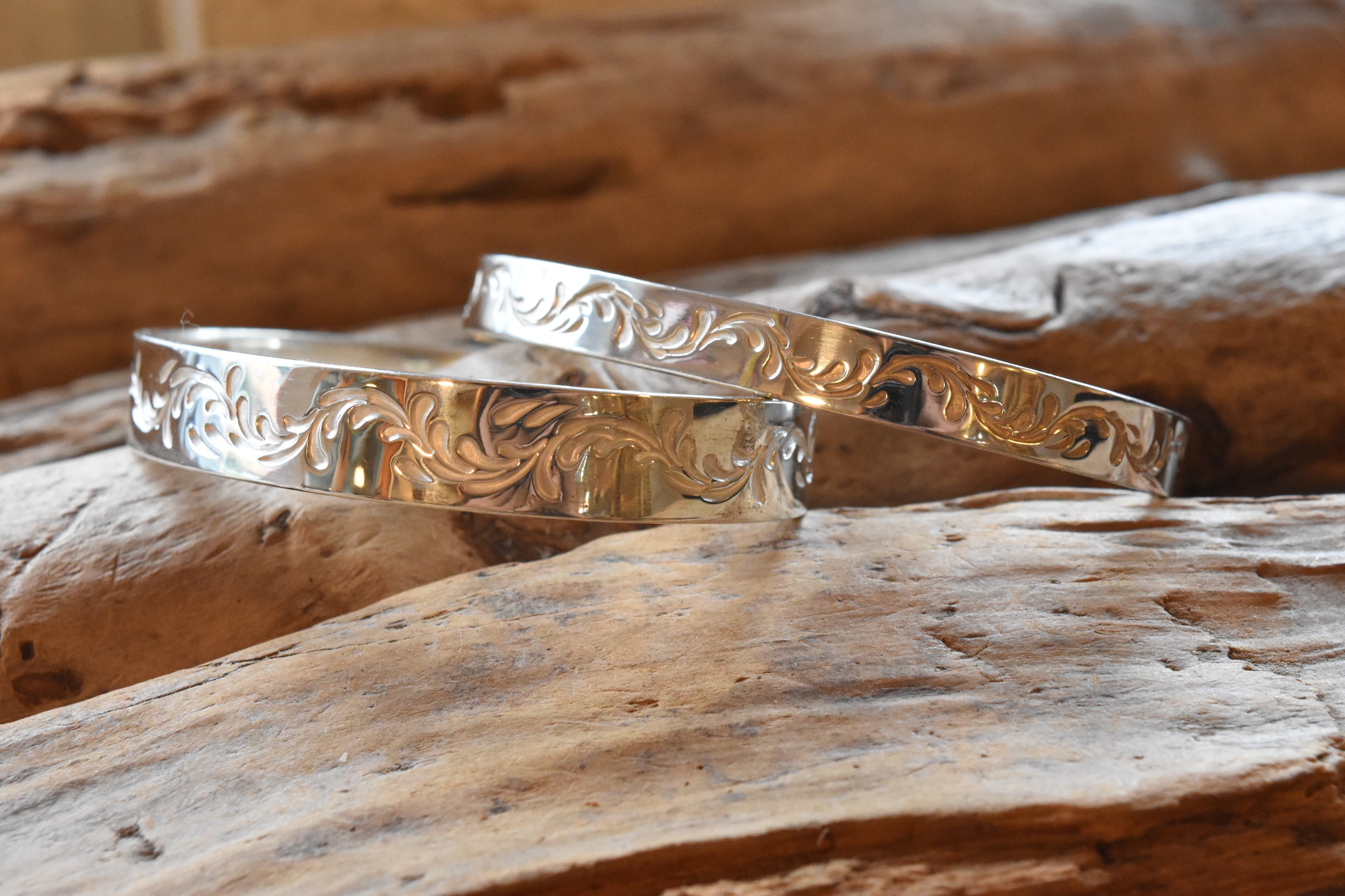 10mm】唐草バングル | FARWEST silver smith