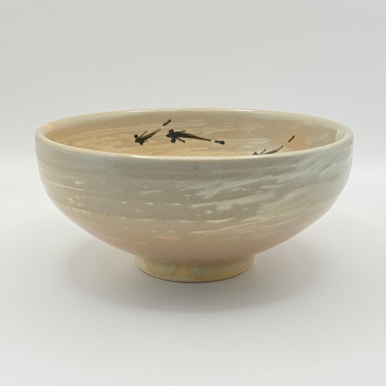 朝日焼茶碗 新品】朝日焼 平茶碗 めだかの絵 朝日窯 共箱入 | 錦玉堂