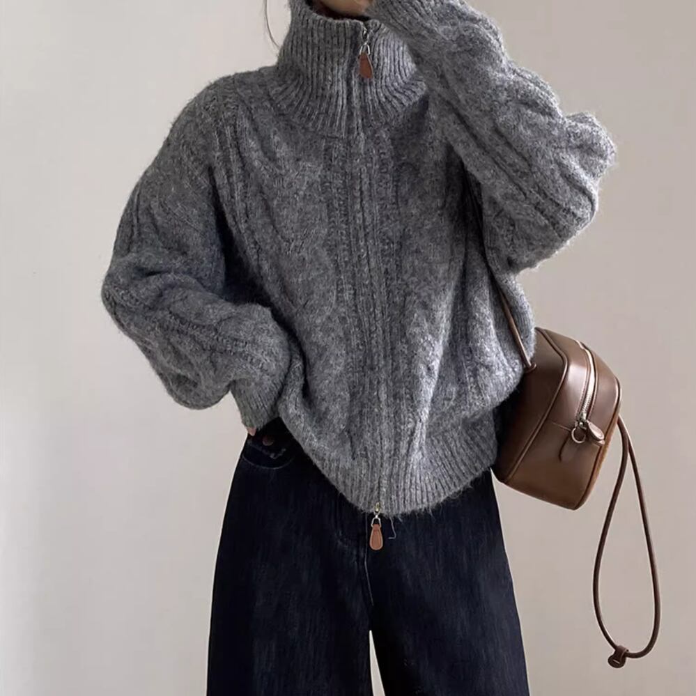 ハイネックジップアップセーター ・17254 | stir - ステア｜大人