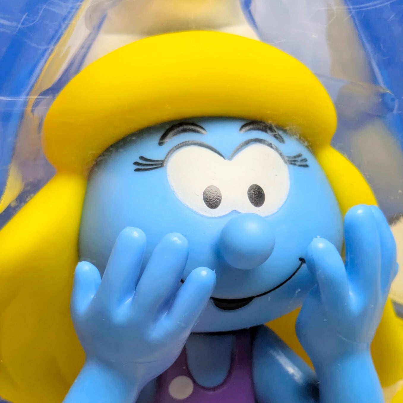 ☆ VINTAGE DEADSTOCK 2013 ☆【 SMURF ( スマーフ ) 】 the SMURF Large Figure Collection 『 スマーフェット / 紫ドットワンピース 』PVCフィギュア 〚アメリカン雑貨 アメトイ〛