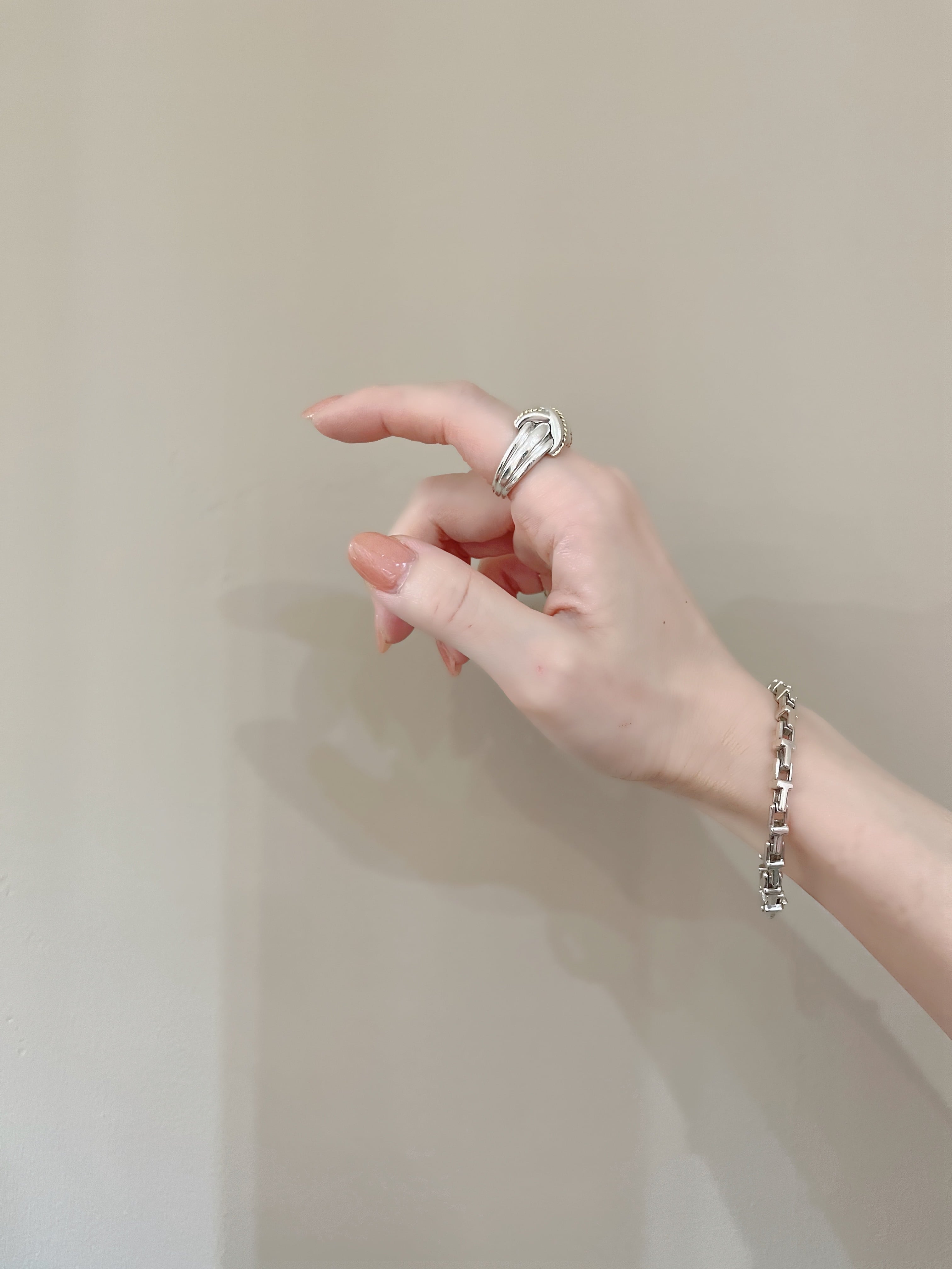 TIFFANY & Co.】【14号】2888シグネチャー リング／SV925・750