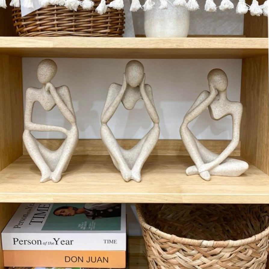 thinking ceramic object 3types / 考える人 セラミック オブジェ 韓国