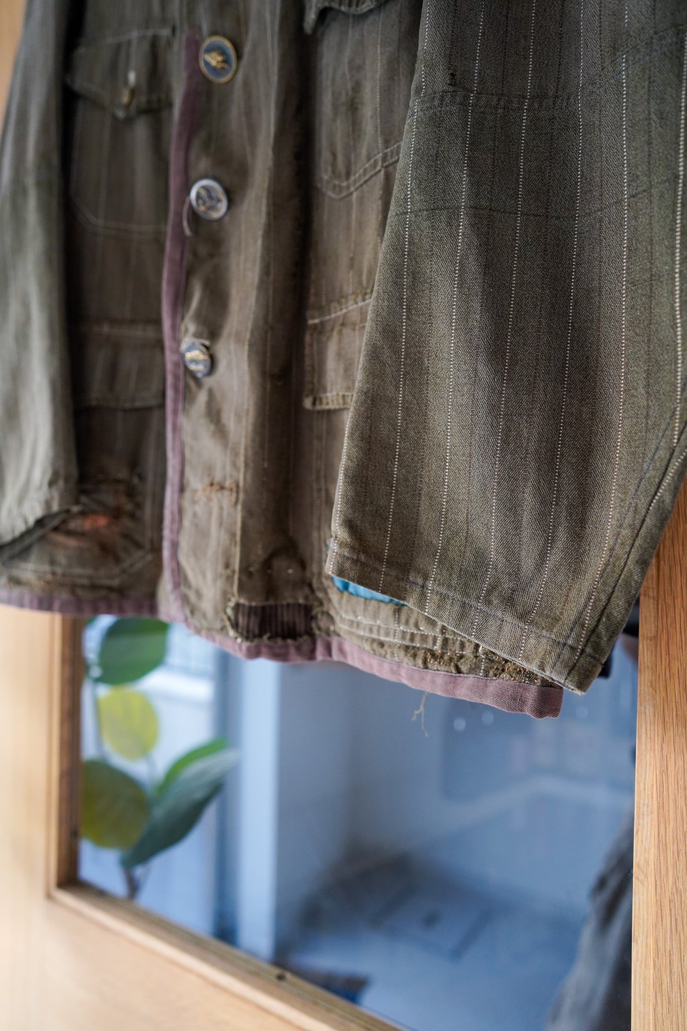 30s brown linen hunting jacket
