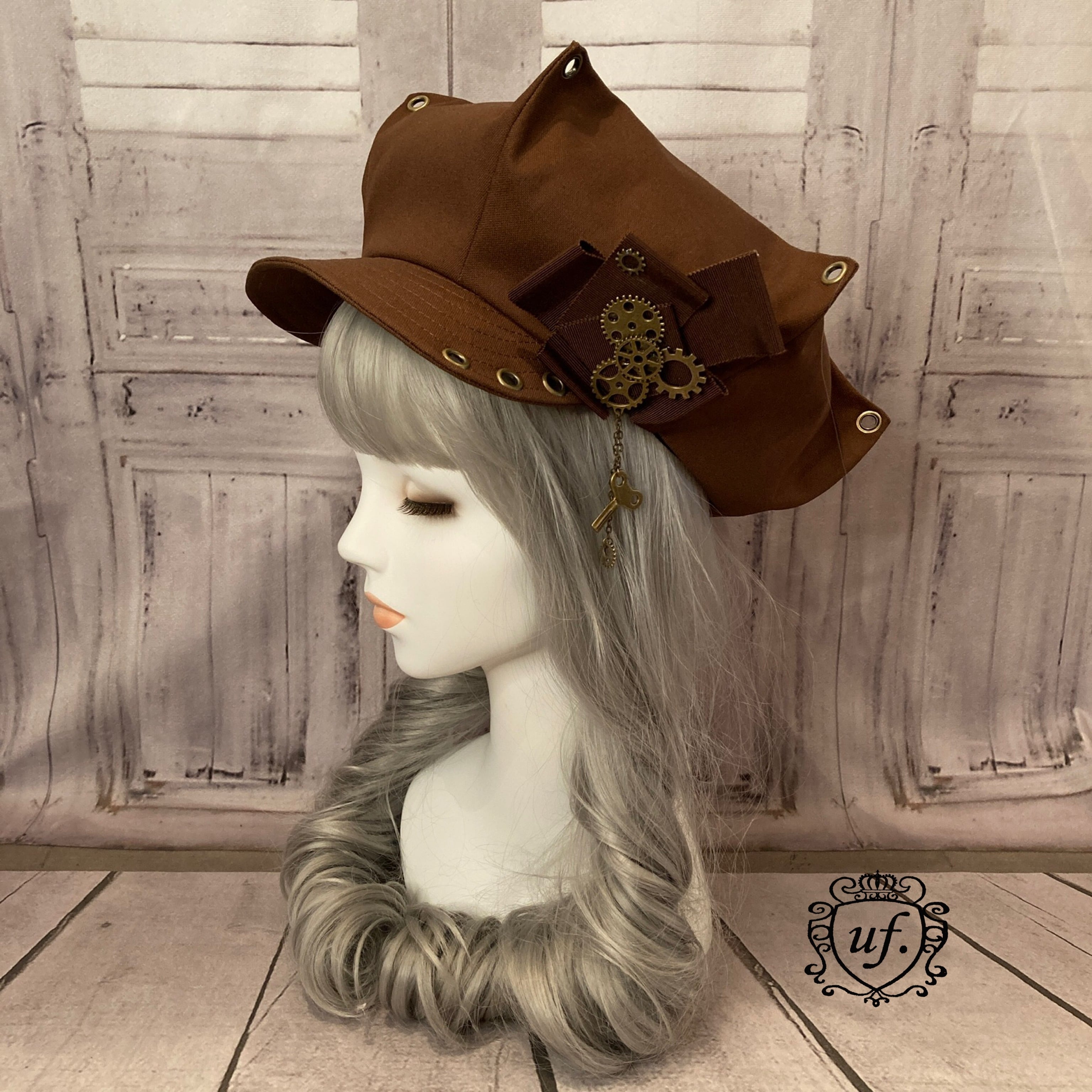 ツノツノキャスケット 茶 【送料無料】 | millefleur （ミルフルール）