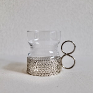 [SOLD OUT] Iittala イッタラ / Tsaikka ツァイッカ ホルダー付グラス シルバー