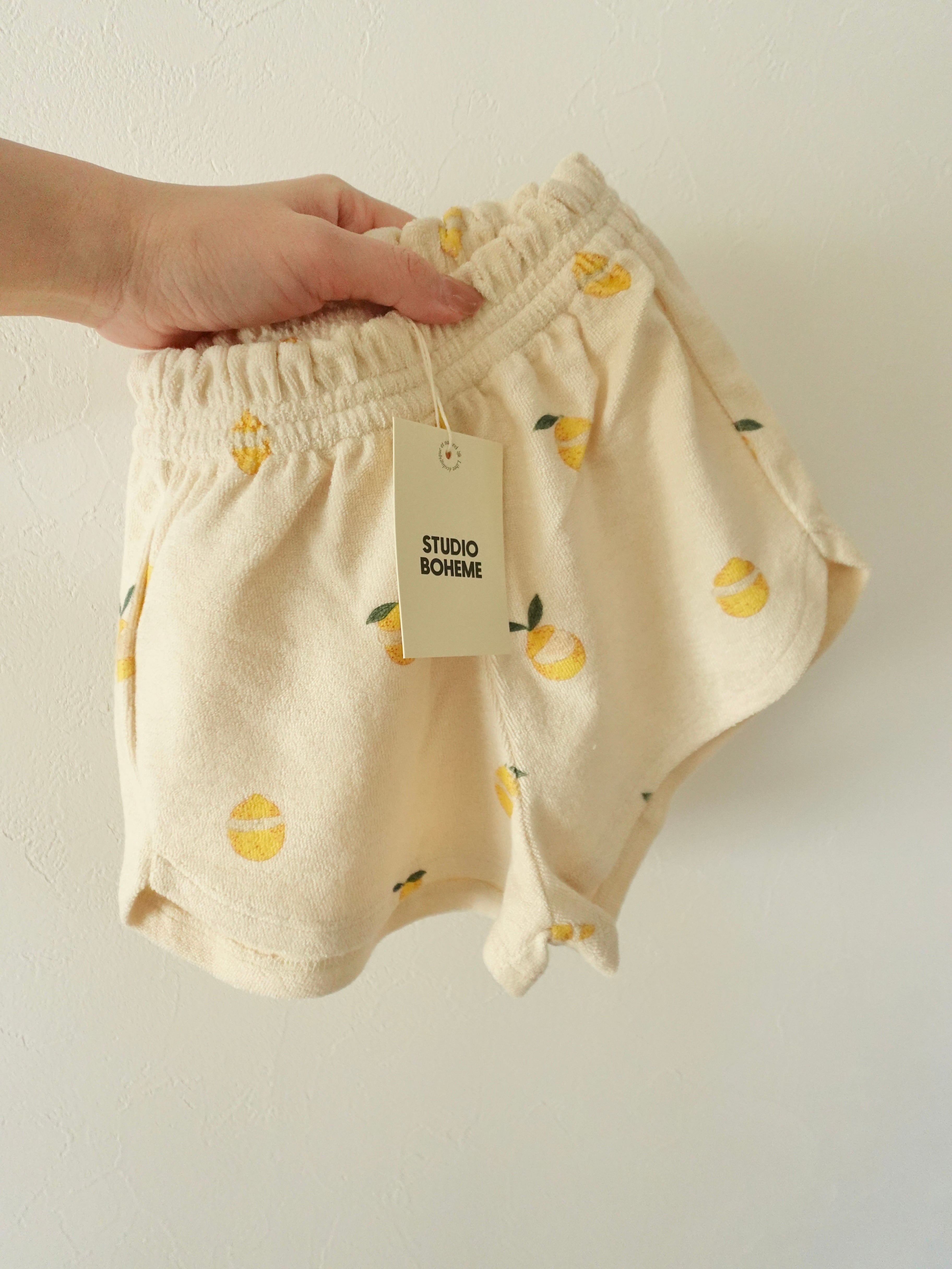 送料無料 STUDIO BOHEME/SHORTS GEORGY - SAND / LEMON