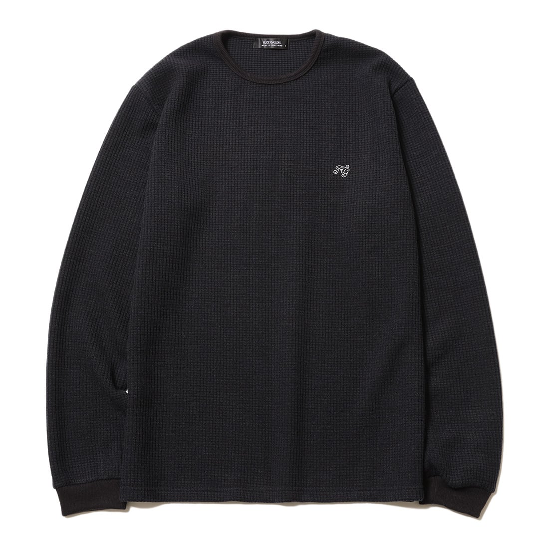 RUDE GALLERY : BASIC CREW NECK WAFFLE LS | Gusset