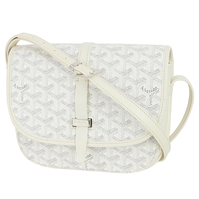 Used GOYARD ゴヤール ベルヴェデーレPM ホワイト×グレー ショルダーバッグ 中古美品