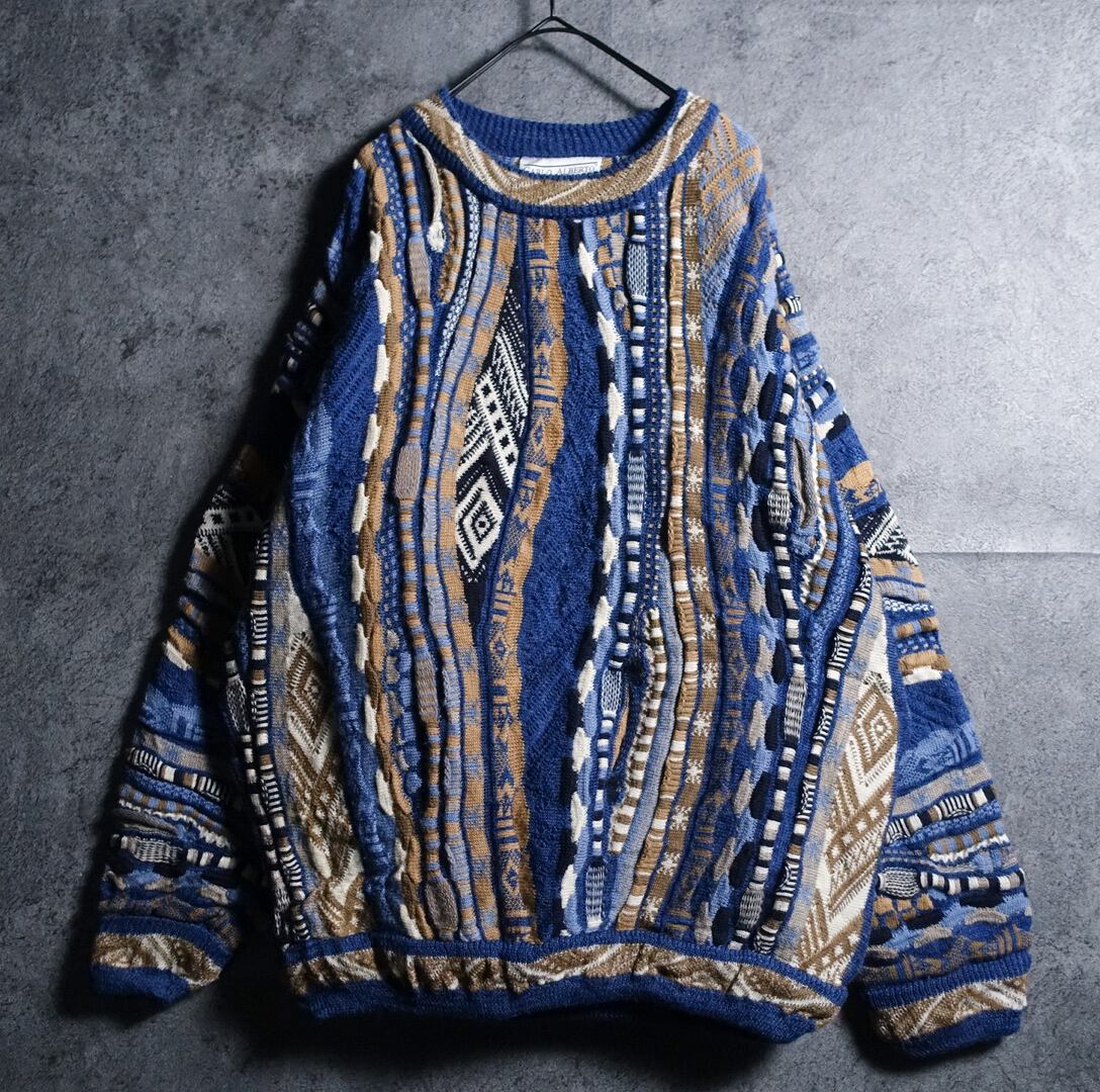 “CARLO ALBERTO” Multicolor 3D Pattern Design Knit