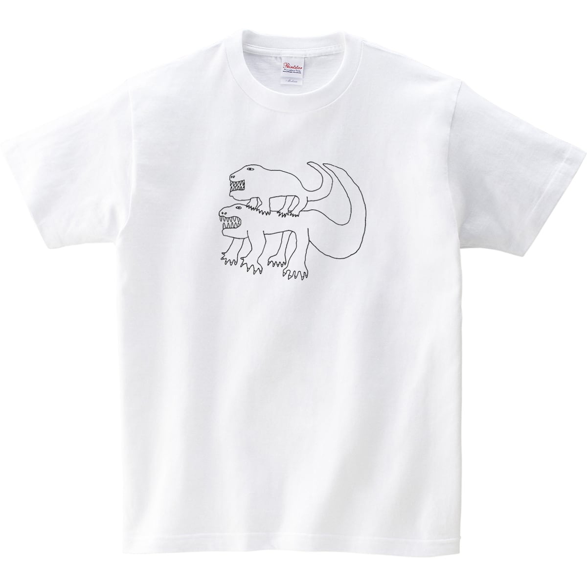 恐竜の親子 Tシャツ am66 恐竜 怪獣 おもしろいゆるカワなイラスト