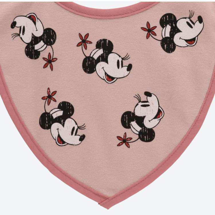 ミニー ベビースタイ 2枚組 ピンク ホワイト ディズニー パーク限定 公式 ミニーマウス ベビーグッズ スタイ ギフト 赤ちゃん よだれかけ ディズニーランド