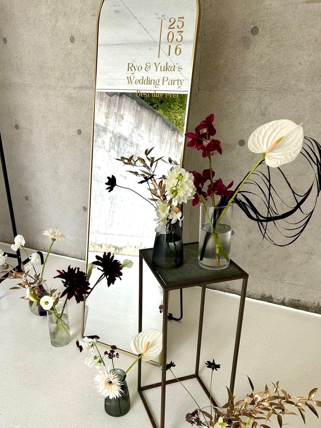 Design C ウェルカムミラー ステッカー 結婚式 ウェディング カッティングシート