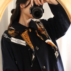 カシミヤコート　ネイビー