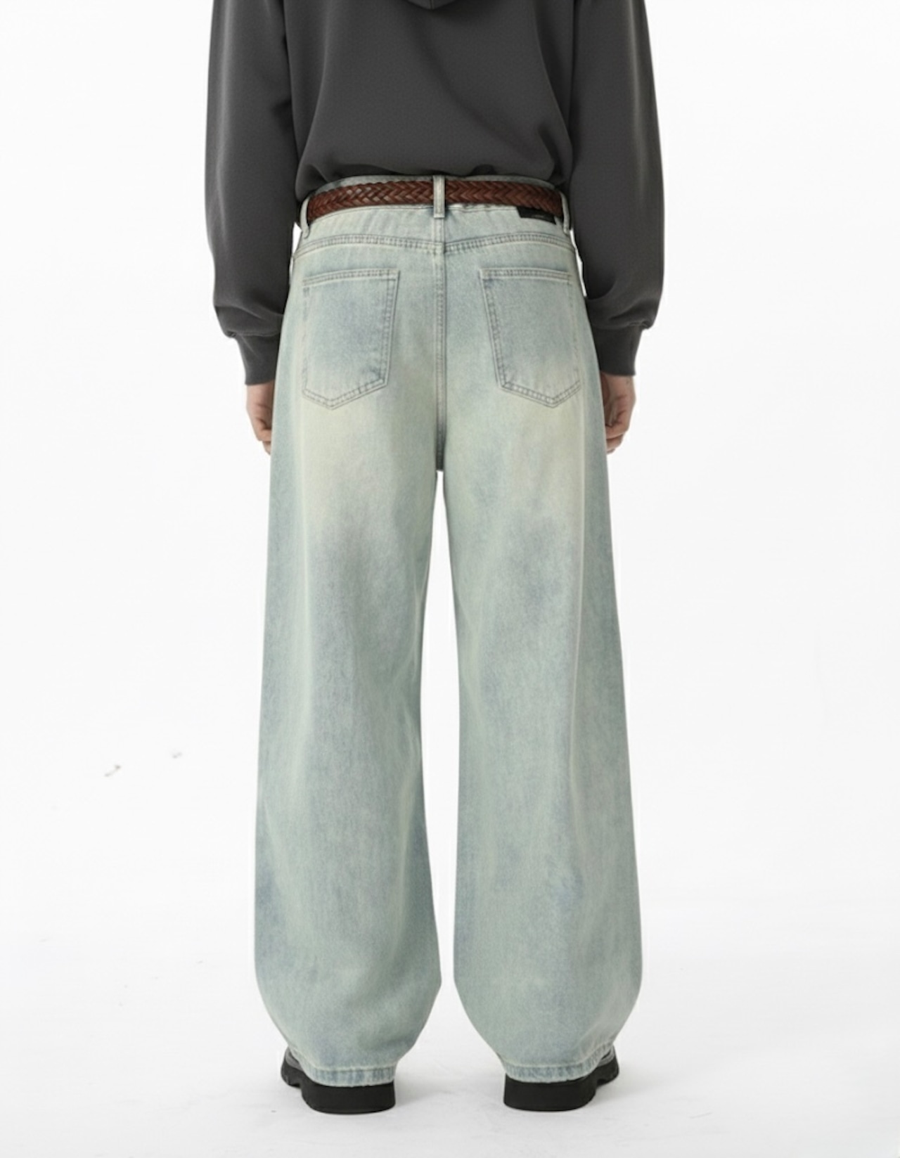 イトウォッシュ ワイドストレートデニムパンツ