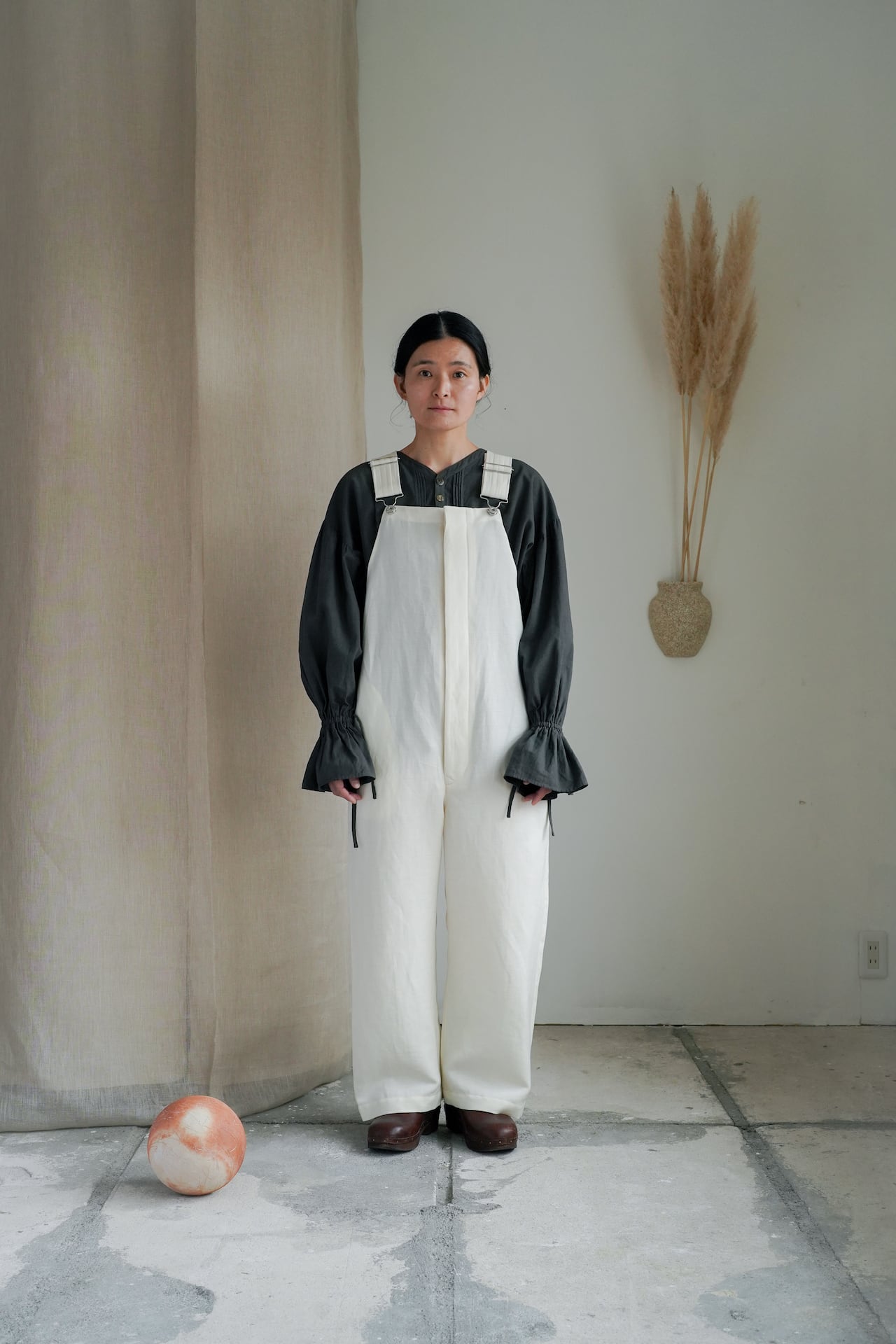 Linen Wool Over All c/WHITE