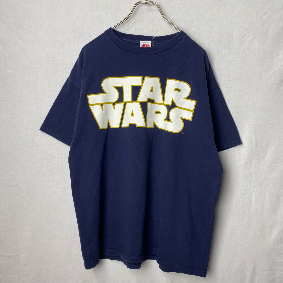 00s スターウォーズ Tシャツ 古着 STAR WARS 紺 ネイビー ロゴ 映画 