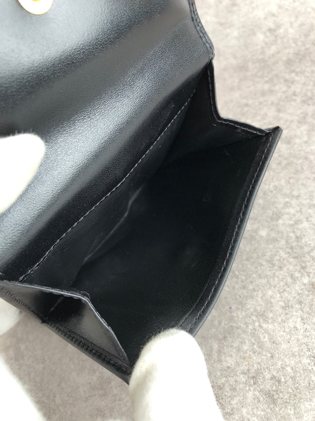 CELINE セリーヌ マカダム 財布 ブラック ブラゾン型押し PVCレザー 財布 2つ折り財布 vintage ヴィンテージ オールド sgwg3a