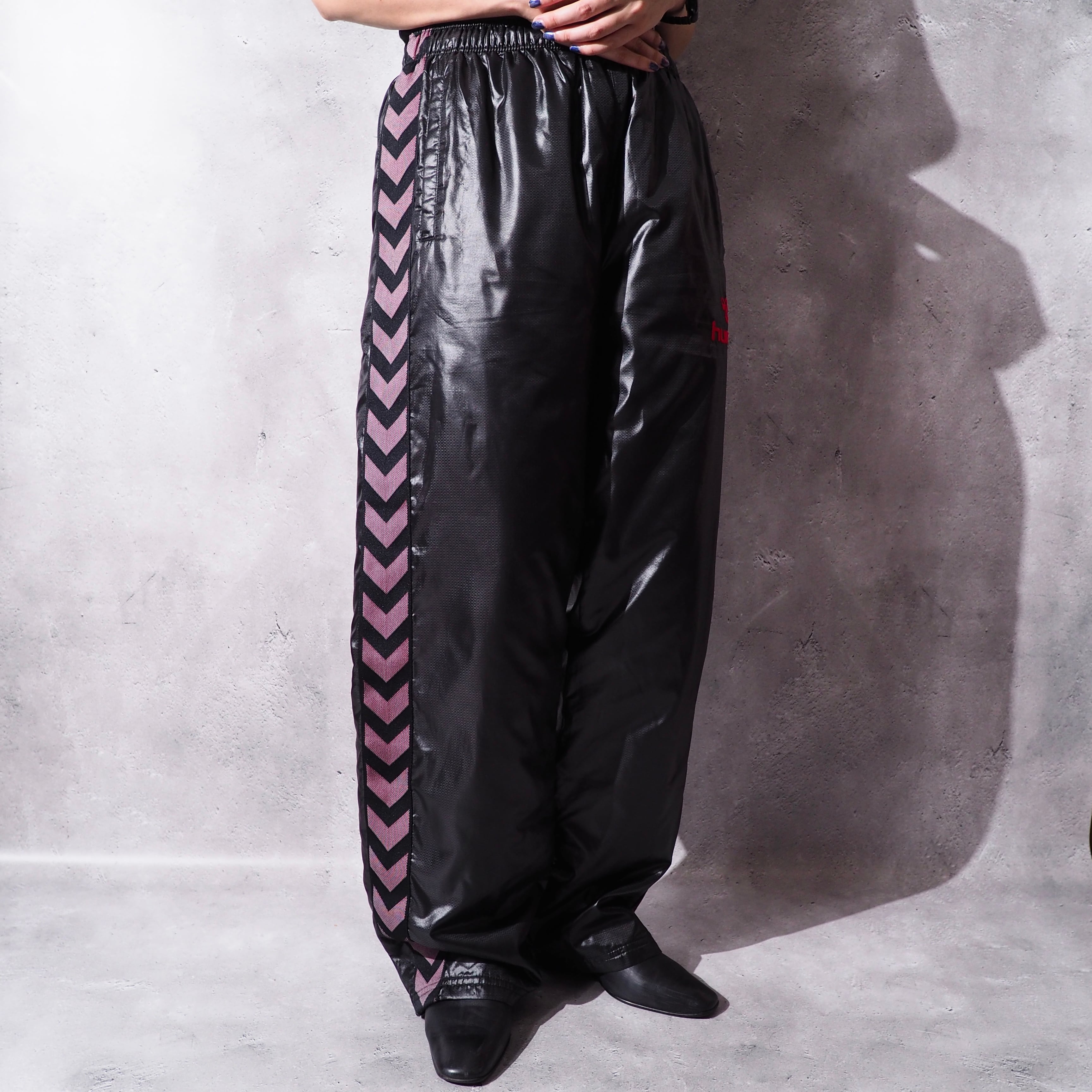 ” hummel ” arrow line × logo embroidery track gross pants