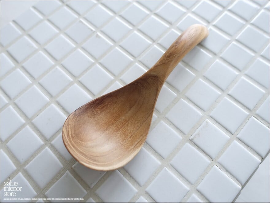 チーク無垢材 レンゲL17.5cm 蓮華 れんげ 木製スプーン 大型スープ