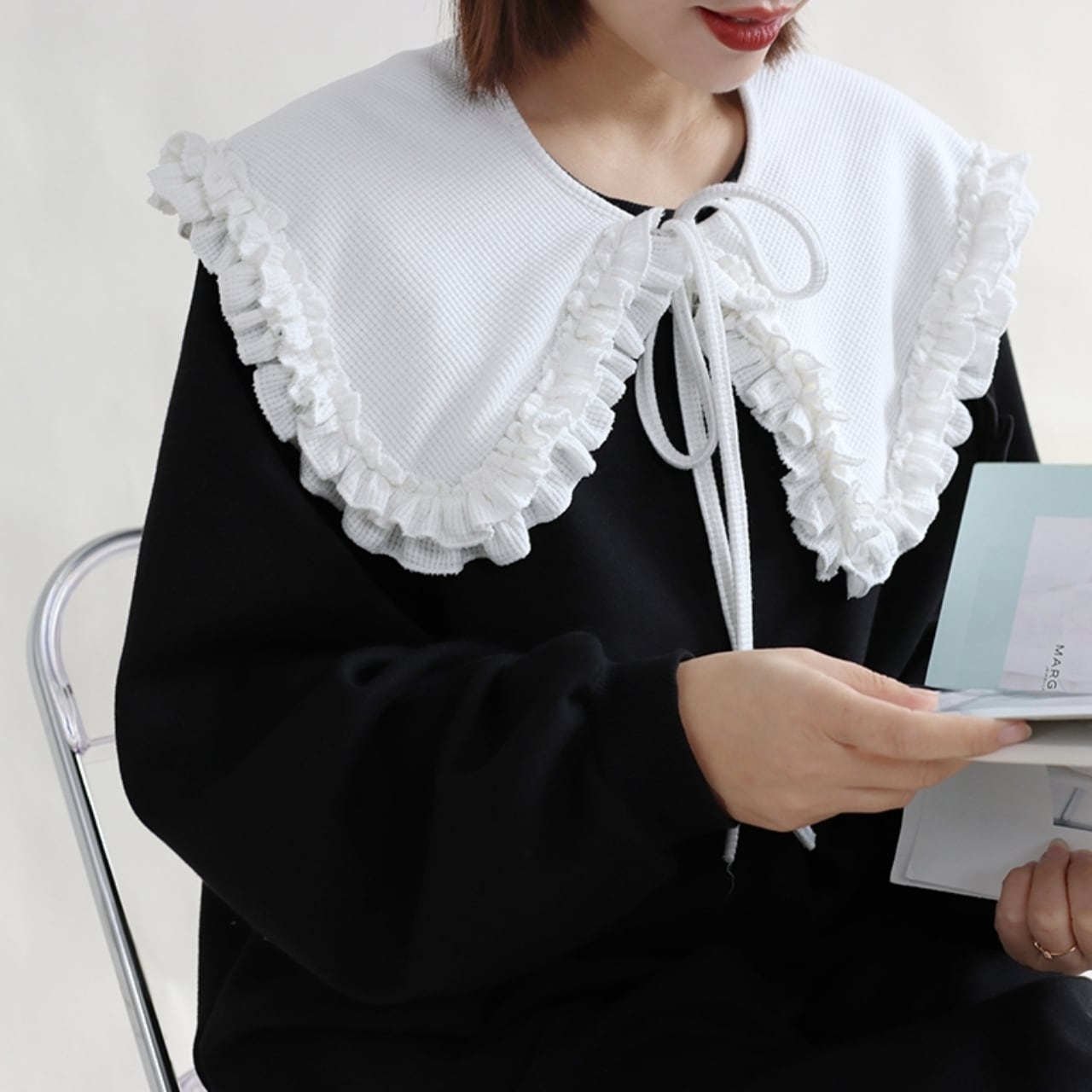 Frill Waffle Detachable Collar 00509