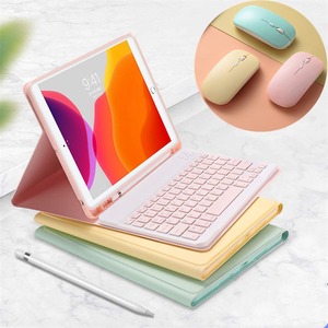 【特価処分】マウス付き iPad Air 11インチ M3 M2 キーボードケース iPad Air 第5世代 第4世代 10.9インチ カラーキーボード カバー 可愛い キャンディーカラー レディース 分離式 アップルペンシル収納 女性 人気 (黄色)