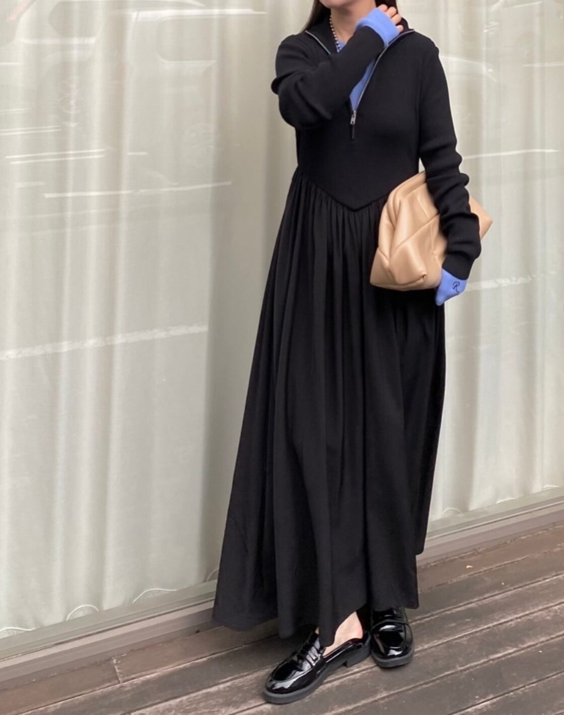 ROSIEE ロージー ハーフジップ着痩せドッキングOP R081247 | Pay ID 