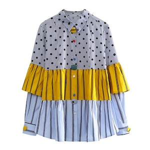 ポップパッチワークデザインシャツ SU875