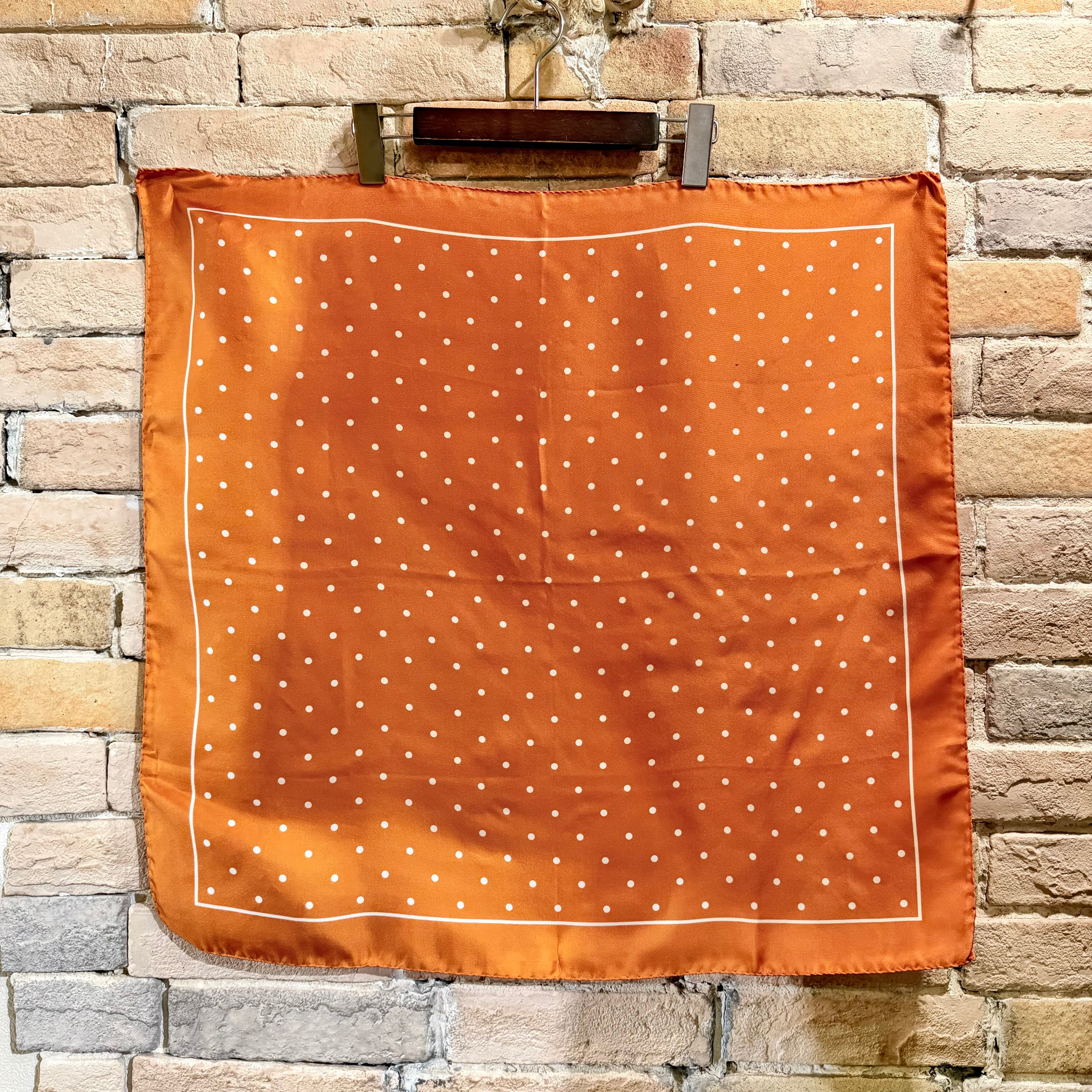 regaglia 未使用品 orange dot シルクスカーフ イタリア製 レガリア