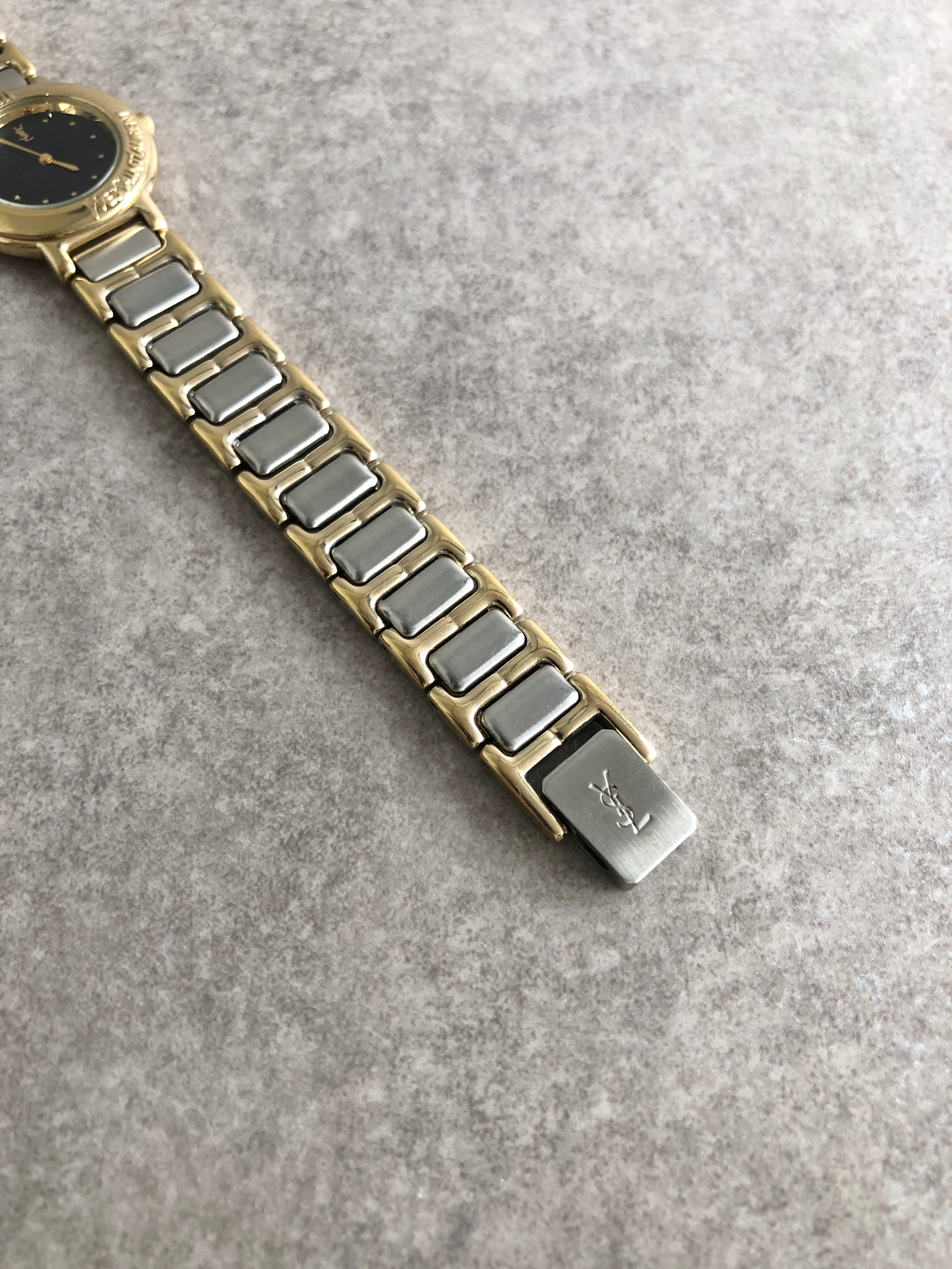 Yves Saint Laurent イヴ・サンローラン 腕時計 シルバー×ゴールド YSL