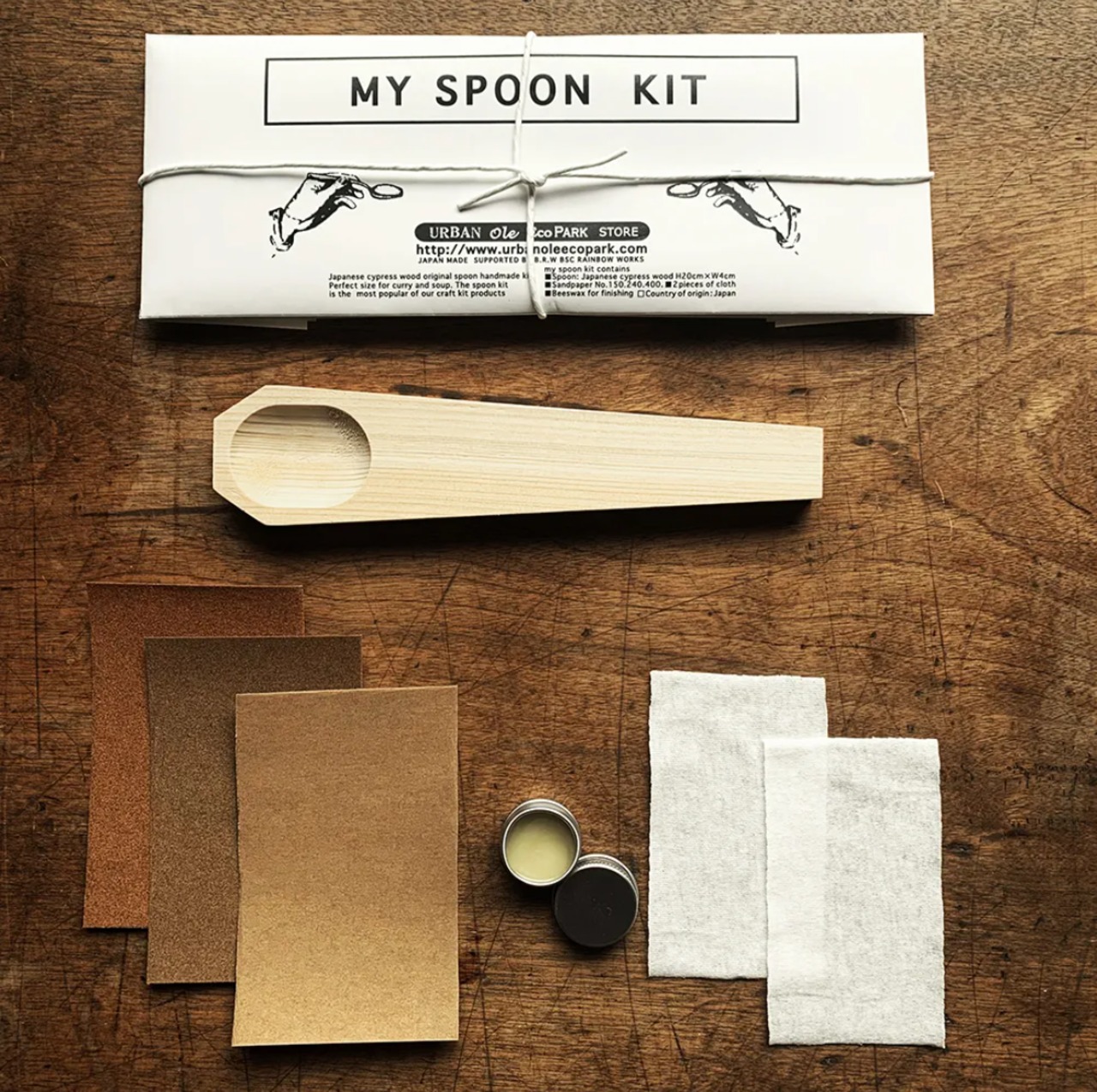 スプーンを手作りする　手作りキット　SPOON WHITTLING DIY KIT