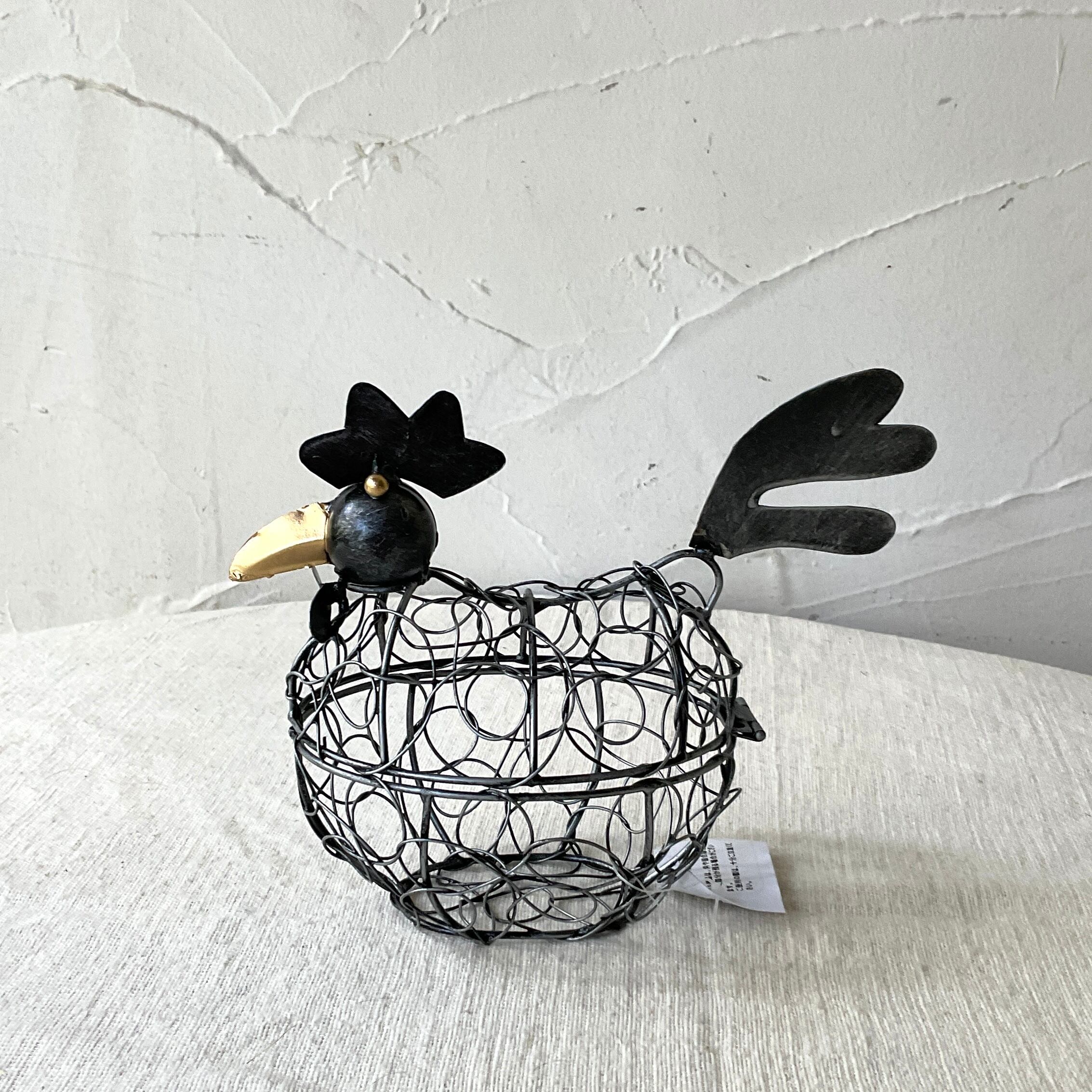 ブリキ ニワトリバスケット