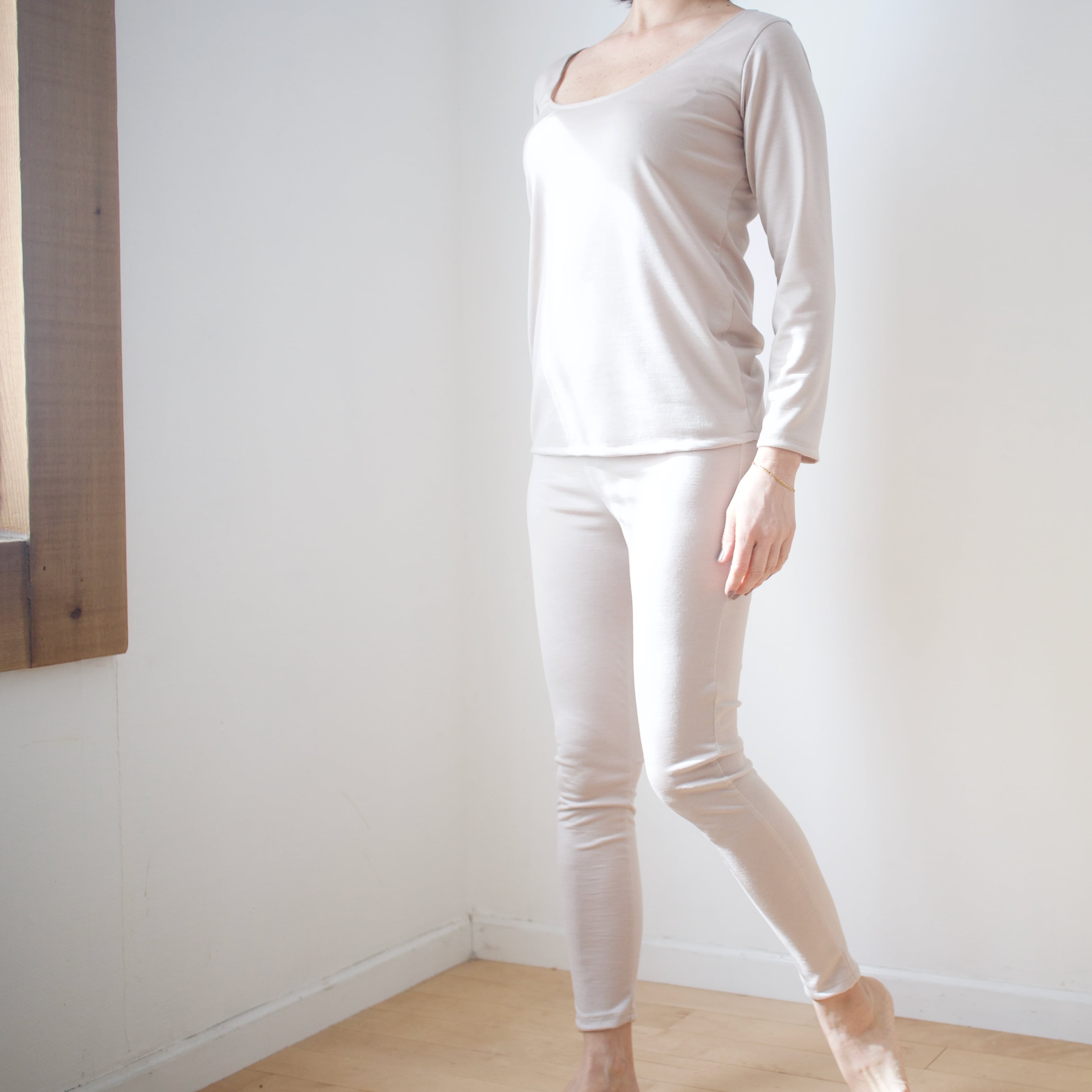 メリノウールインナー <レギンス> ライトベージュ