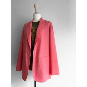 Coral Pink Rayon Tailored Jacket
