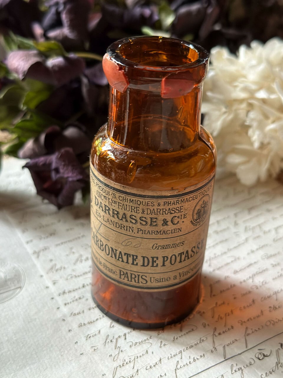 (4セット)アンティーク薬瓶 ガラス瓶フランス購入 極上美品 (バラ売り不可) 薬品ボトル 薬の瓶 ガラス瓶 DARRASSE&CIE | Brocante de La
