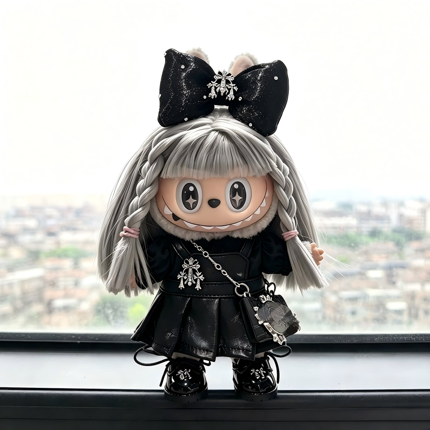 LABUBU 1〜3代用 トップス+サロペットスカート+ヘアアクセサリー+靴+