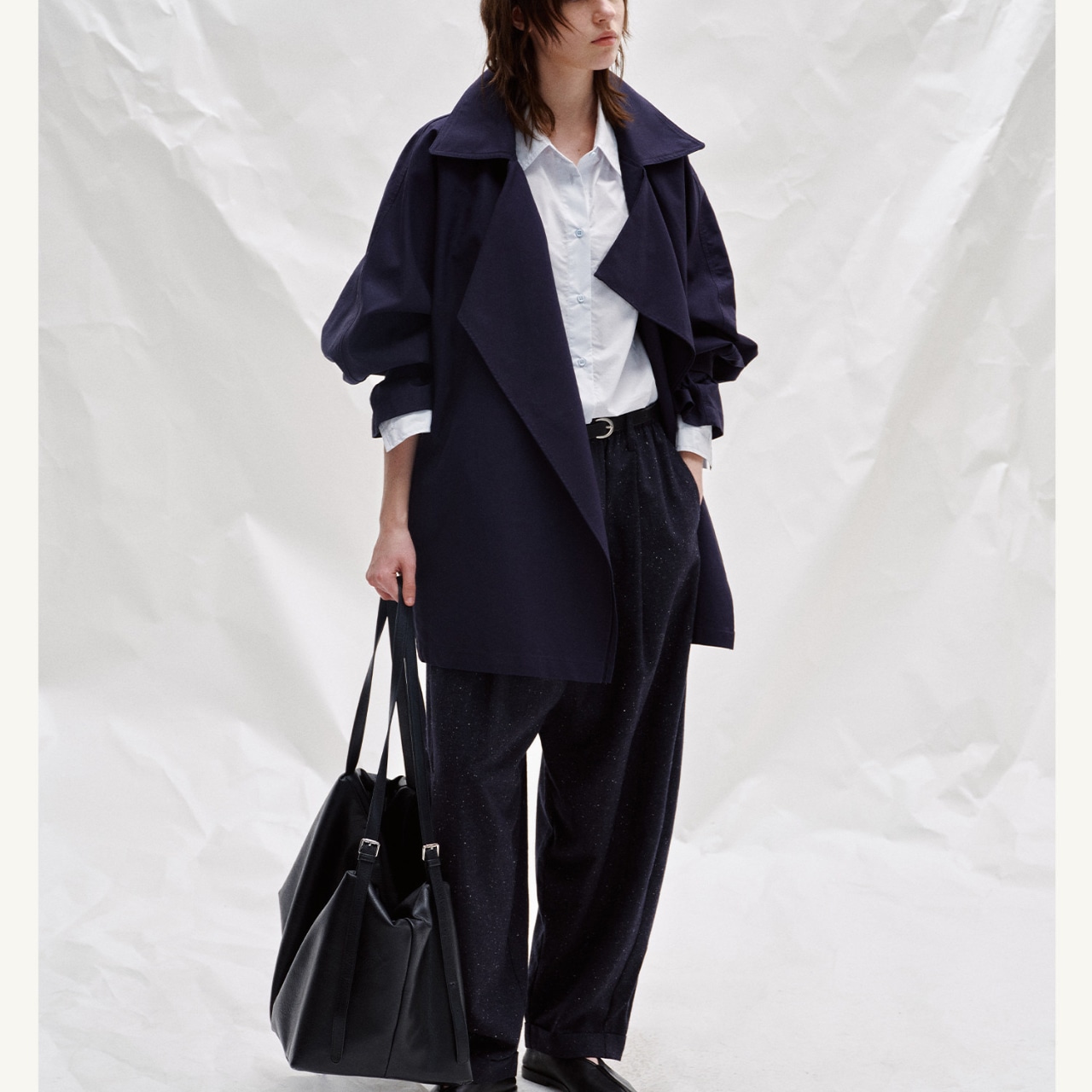 Belted Oversized Jacket T4317