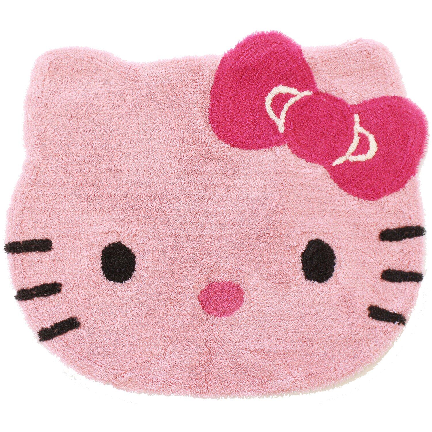 【在庫処分】オカ ハローキティダイカット フロアマット Sサイズ(約32×36cm) ピンク