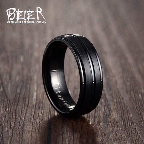 【送料無料】 メンズ リング 指輪 8mm バンド 黒 ブラック ピュア タングステン カーバイド マット 10000498