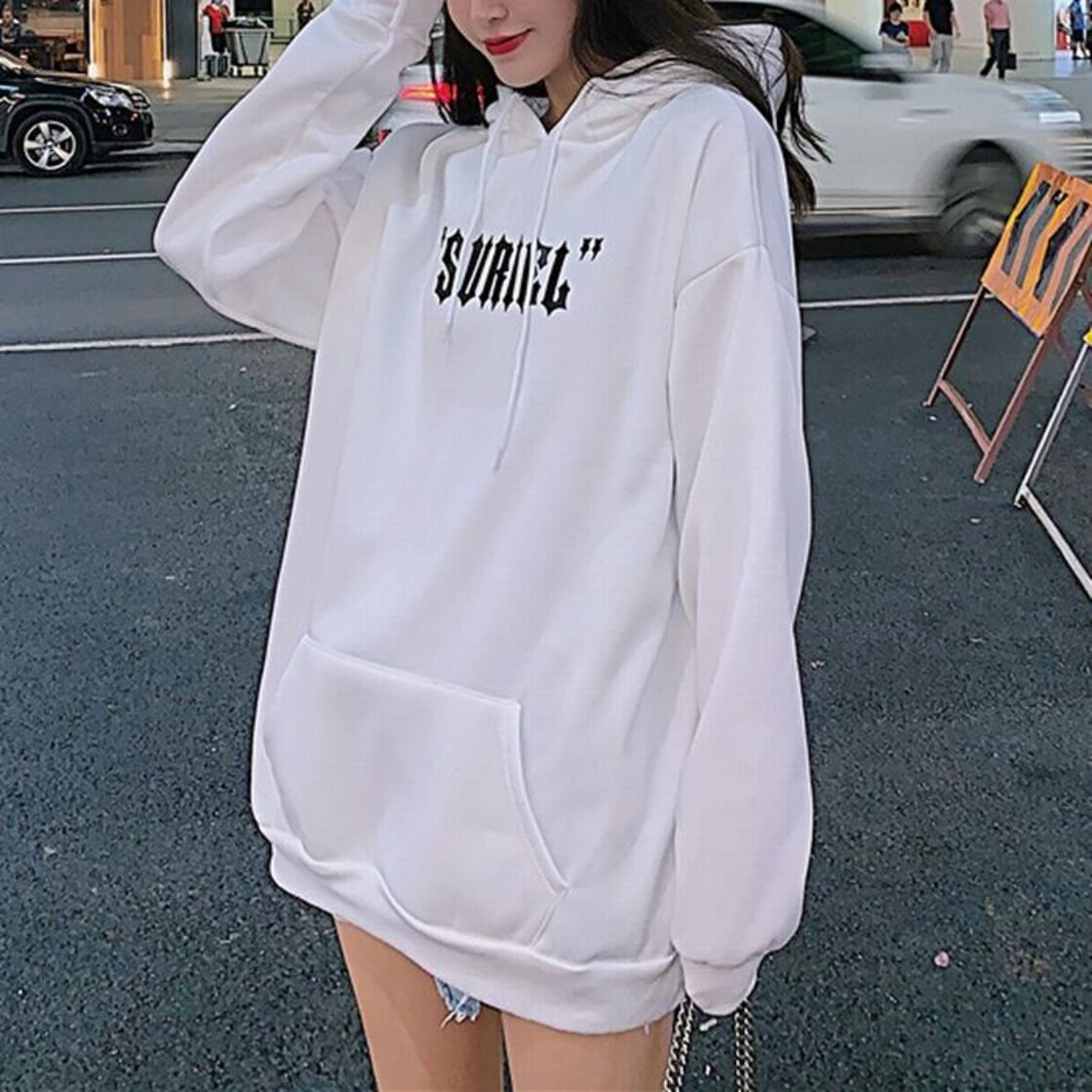 2カラー】 天使の羽 モチーフ プルオーバー パーカー 韓国  