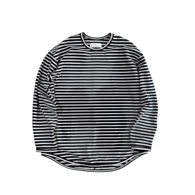 PERS PROJECTS / border LONG tee   / black x white