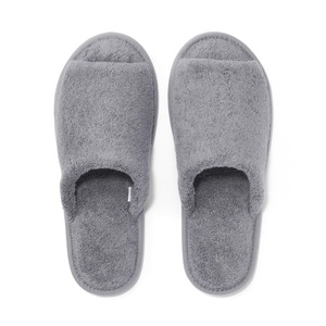 【在庫のみ】無印良品 洗える綿パイルスリッパ・前あき