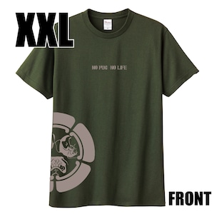 XXL　3パグ家紋Ｔシャツ【アーミーグリーン】