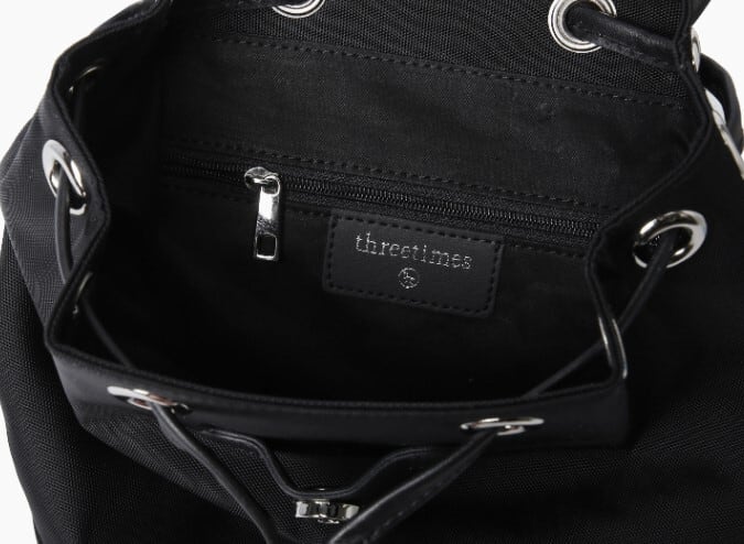 Threetimes Acorn backpack Black - 通販 - sinerminco.com.pe