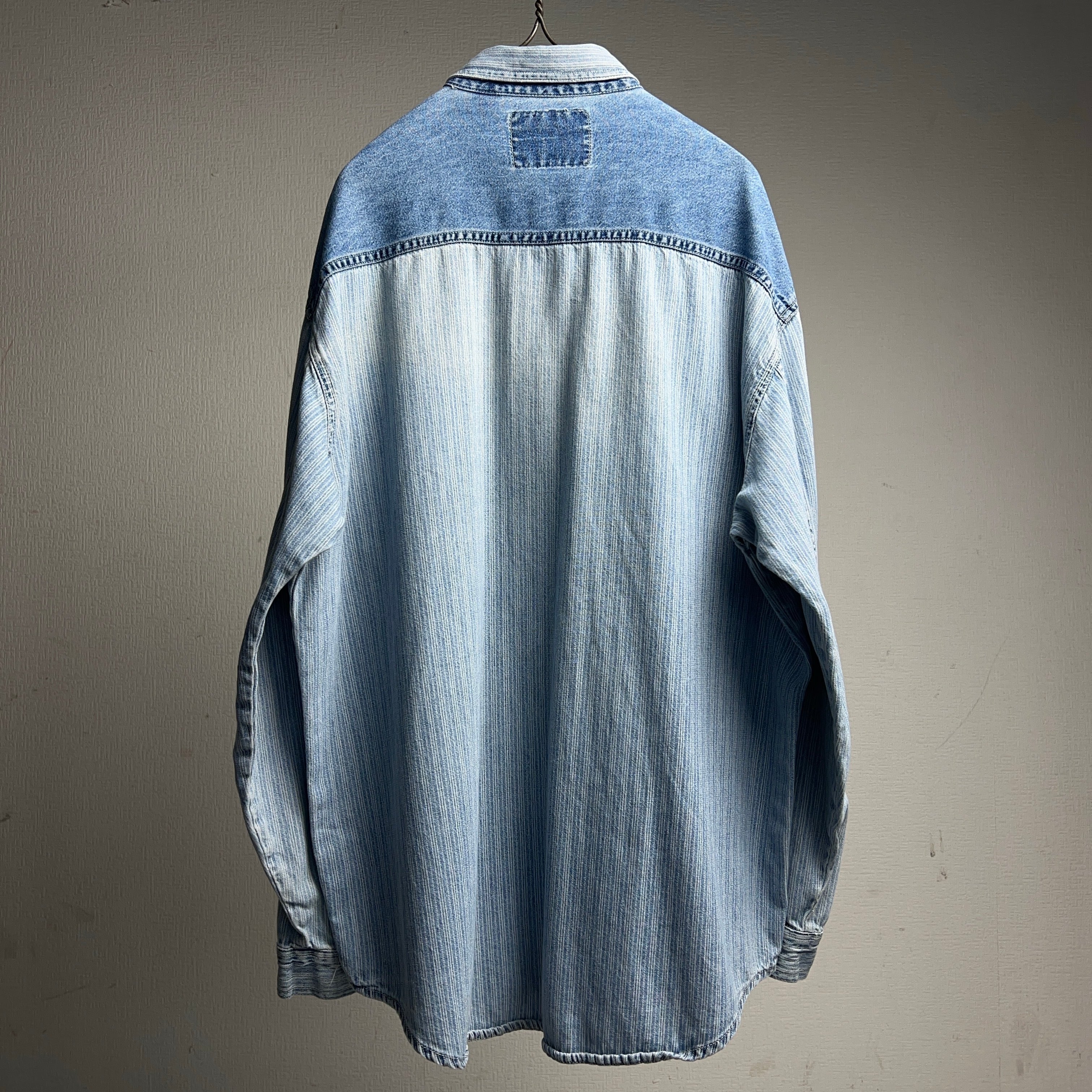 90's Levi's Hickory Stripe Denim Shirt 90年代 リーバイス