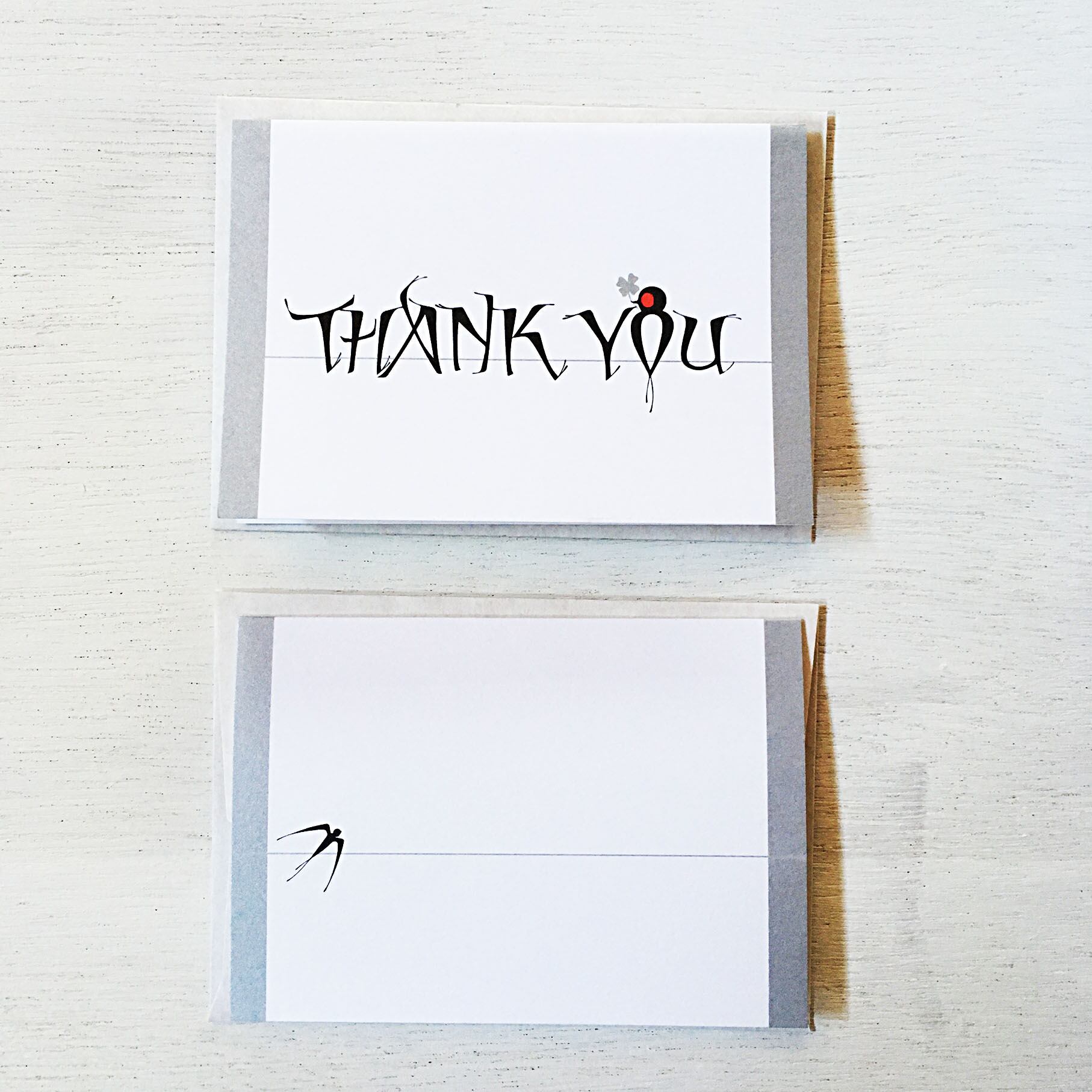 Swallows Thank you cards（つばめ・カード&封筒/3枚1セット）