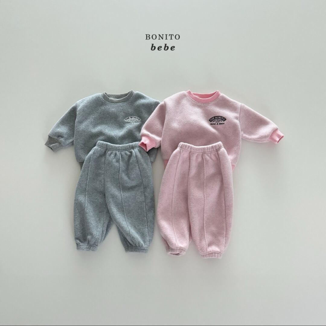 《予約》BONITO ¨ bebe) fleece top and bottom set up