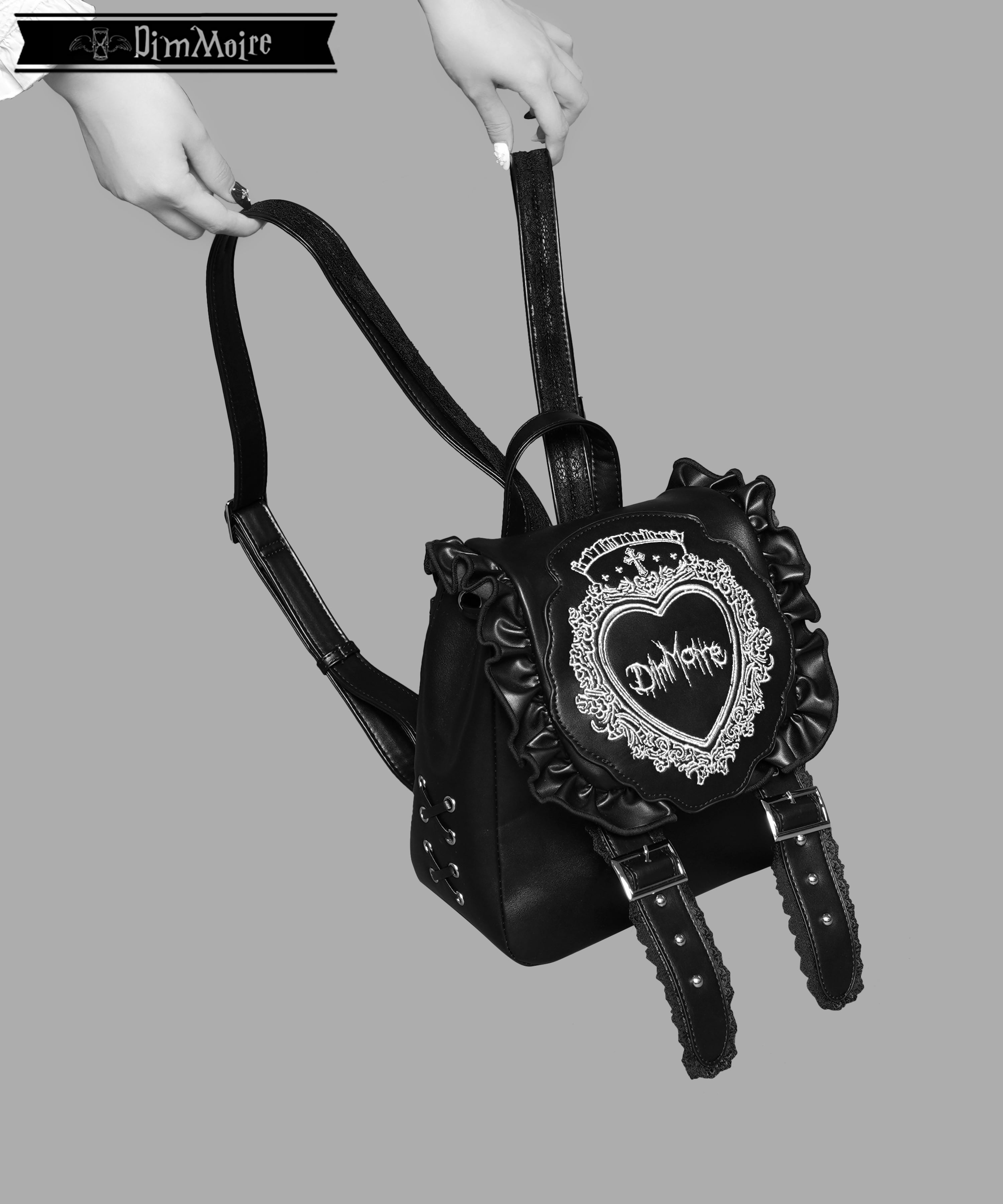 HeartCoreフリルミニリュック 【Black】 | DimMoire 