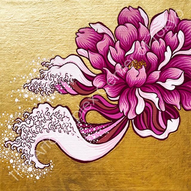 eico wada「Pink flower wave　／　花の波（ピンク）」